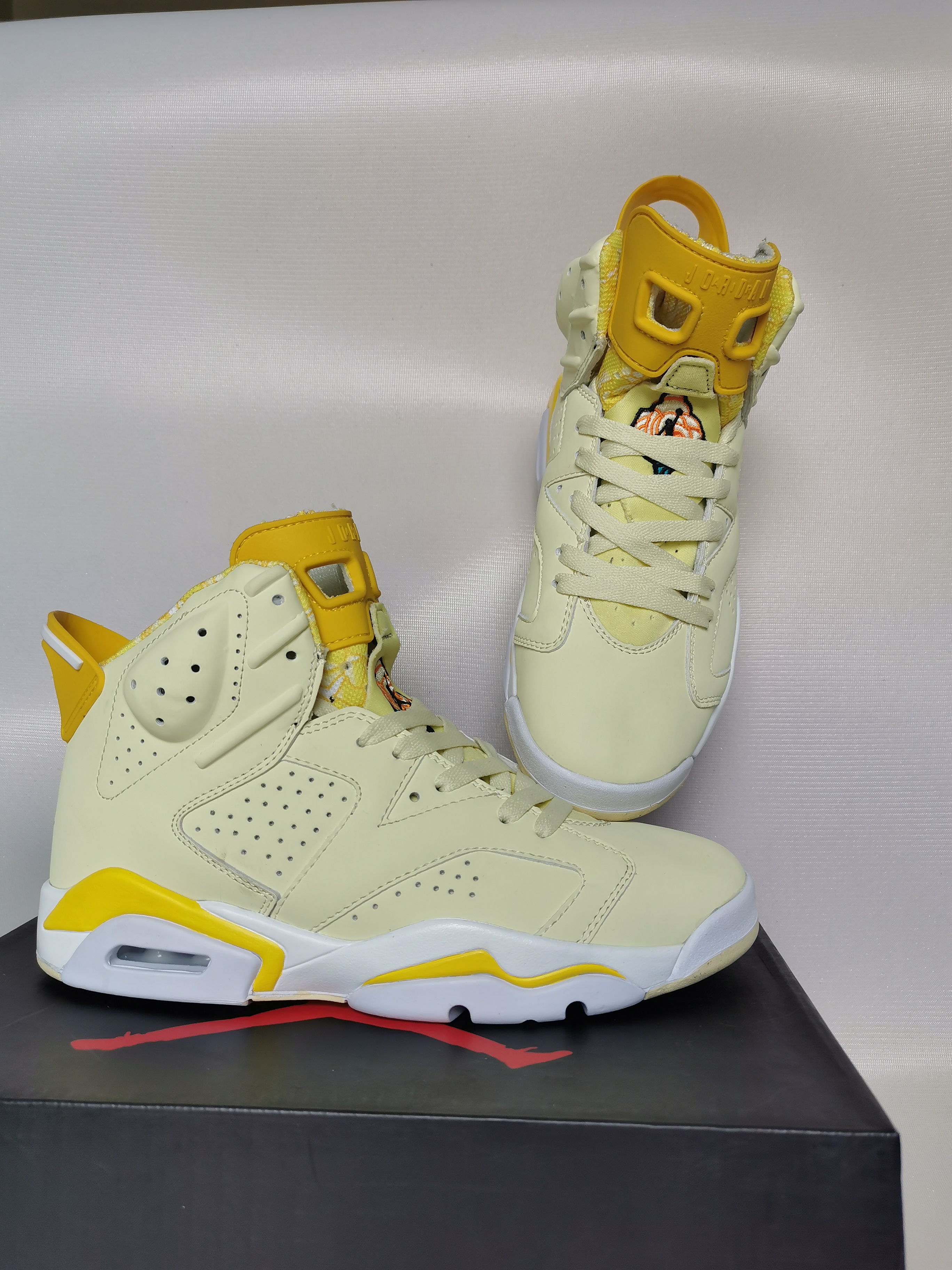 2020 Men Air Jordan VI White Yellow Shoes